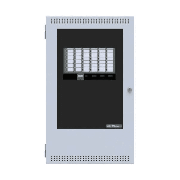 PANEL INCENDIO 8 ZONAS EXP. 24Z, 4 CIRC. SIRENAS FUENTE 6 AMP UL/FM
