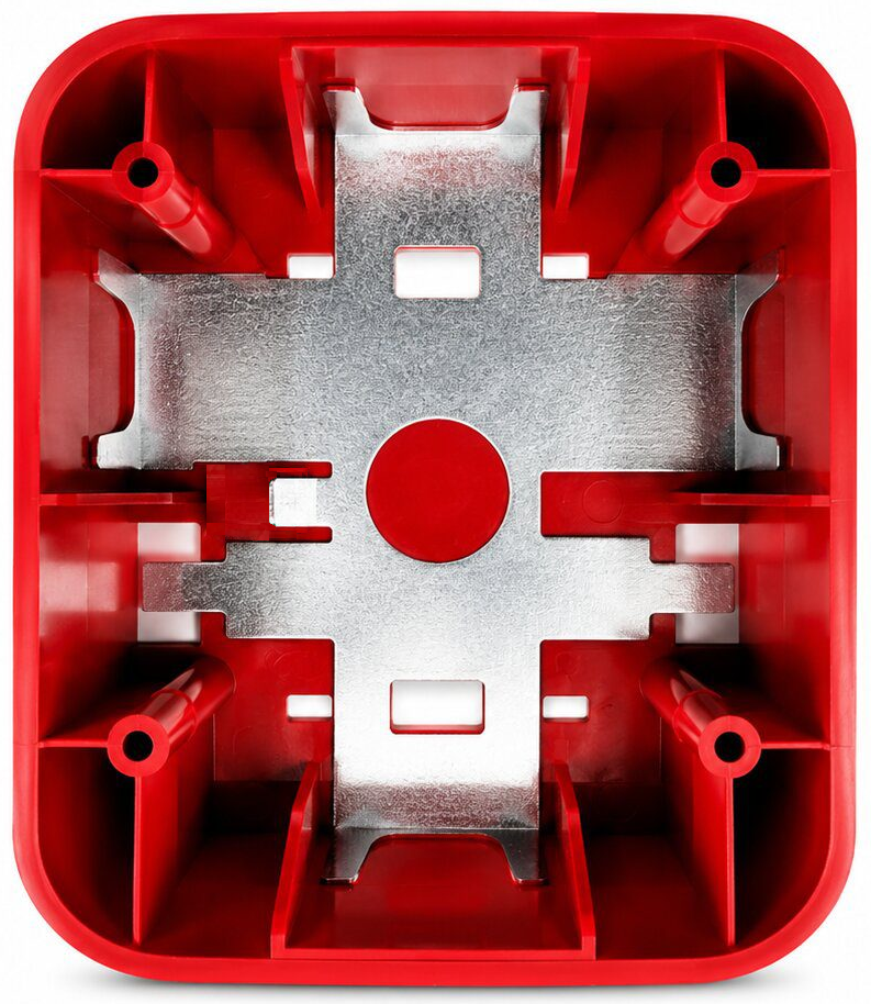 Caja de Montaje, para Sirenas y Estrobos MIRCOM, Color Rojo