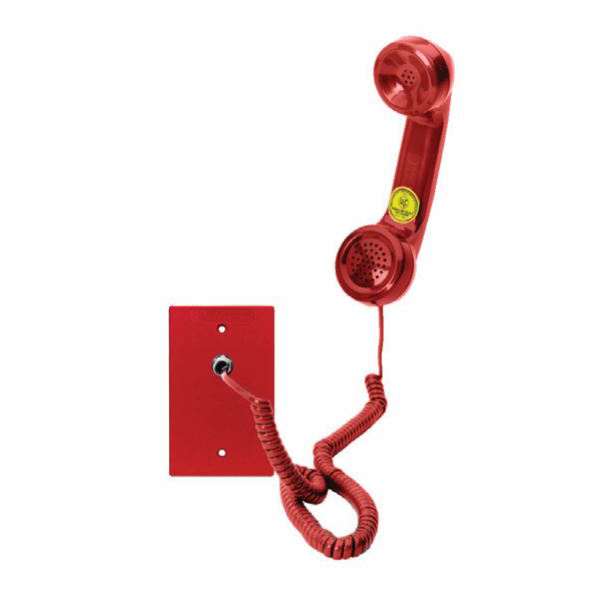 CONECTOR PLASTICO ROJO DE PARED PARA TELEFONO DE BOMBEROS