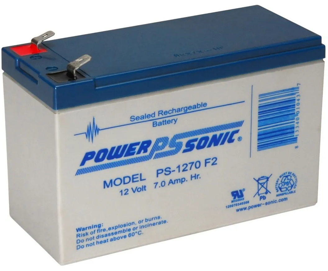 Batería 12V 7AH, Para Respaldo, Tecnologías AGM/VRLA, 5 Años Vida Útil, Terminales F2, Reconocida UL